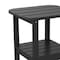 Flash Furniture Newport HDPE 2-Tier Adirondack Side Table - All-Weather - Indoor/Outdoor Black LE-HMP-1035-1517H-BK-GG - alternate 8